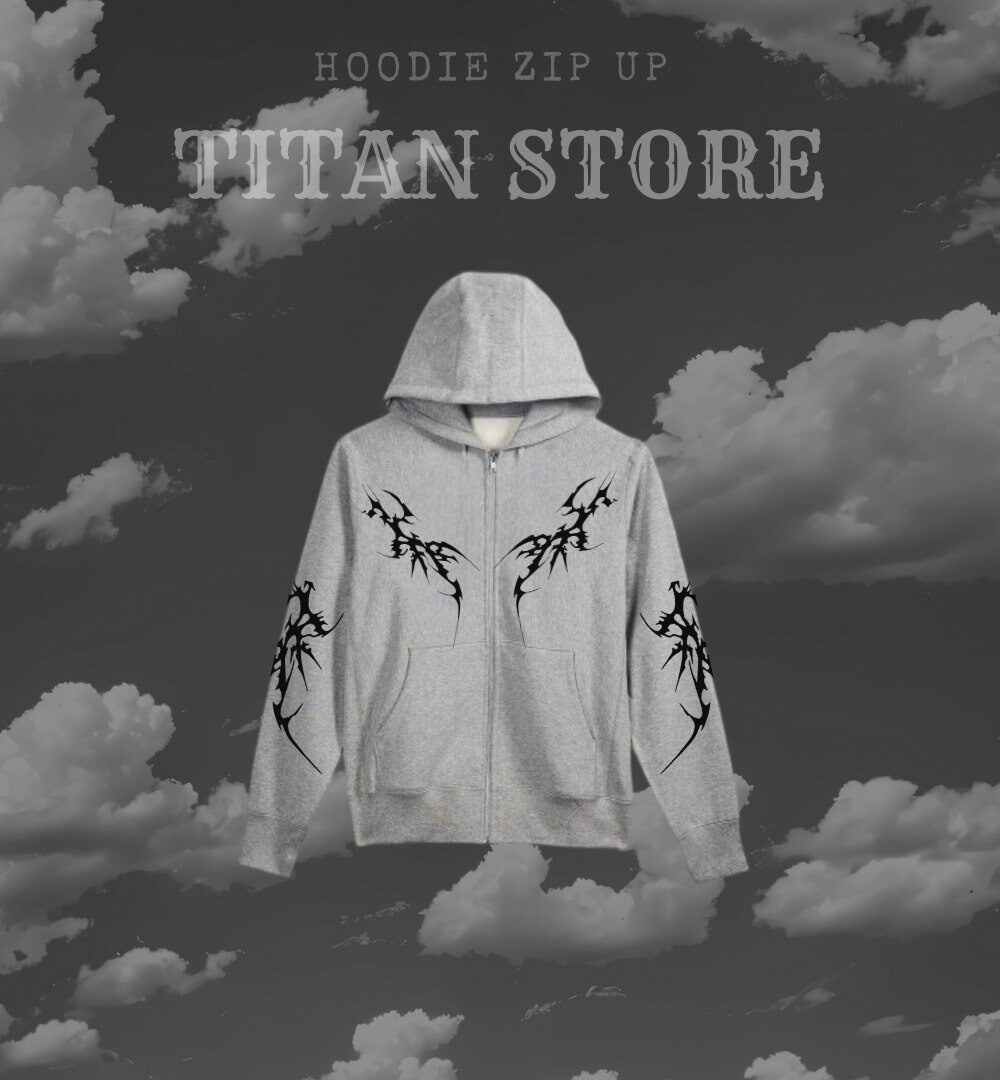 Grey zip up hoodie